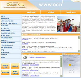 Ocean City Website